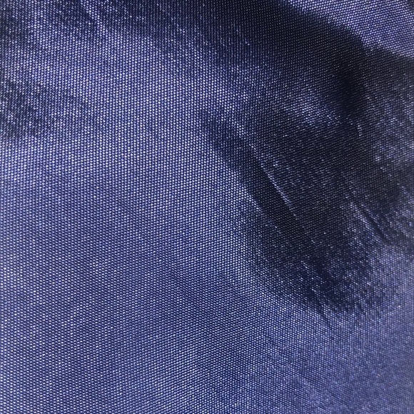 Beautiful Navy Blue Satin Formal Windsor Tie w/Adjustable Neckband One Size - Picture 3 of 3